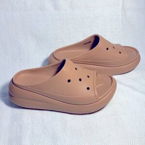 CROCS Pink/Tan Crush Slide